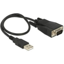 Delock USB 2.0 Adaptateur [1x USB 2.0 type A mâle - 1x RS232 mâle] 62958 0.45 m