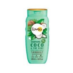 Lovea Shampoing à l'Eau de Coco & à l'Extrait de Thé Vert 250 ml - Flacon 250 ml