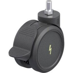 Blickle 763659 LKDB-PUA 100G-RA-ELS Double roulette pivotante en plastique Diamètre de la roue: 100 mm Capacité de charge (max.): 110 kg 1 pc(s)