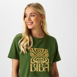Biba Logo T-Shirt Logo kaki 12 (M) Female