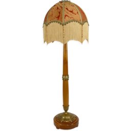 Lampadaire Art Nouveau en merisier par Paul Follot, circa 1920 bois 60x60x172