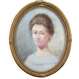 ART Portrait de jeune fille, Par Céline-Alice Winter-Schahl, Pastel,1919 multicolore 47x5x57