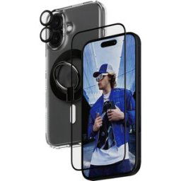 PanzerGlass 4-in-1 Protection Verre de protection décran Apple iPhone 16 1 pc(s) anti-traces de doigts, résistant aux éraflures B1291+2861+1283+S