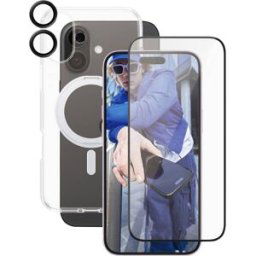 PanzerGlass CARE by ® Panzerglas 3-in-1 Protection Verre de protection décran Apple iPhone 16 Plus 1 pc(s) anti-traces de doigts, résistant aux éraflures