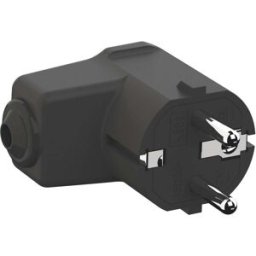Bachmann 960.102 Fiche coudée à contact de protection polypropylène 250 V noir IP20