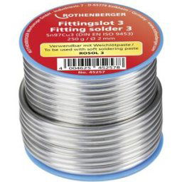 Rothenberger 45255 Étain à souder bobine Sn97Cu3 250 g 3 mm
