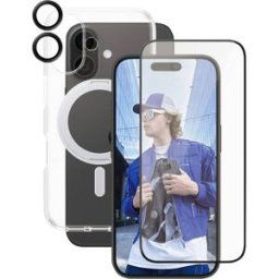 PanzerGlass CARE by ® Panzerglas 3-in-1 Protection Verre de protection décran Apple iPhone 16 1 pc(s) anti-traces de doigts, résistant aux éraflures