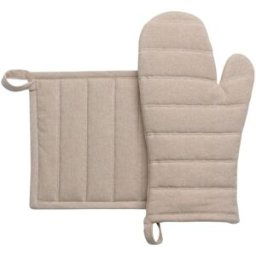 Maison Vivaraise Lot gant de cuisine/manique recyclé Jona Naturel 15 x 30 15 x 30 cm unisex