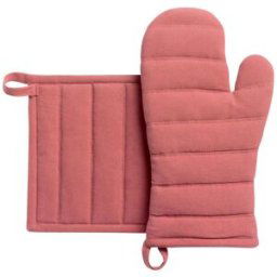 Maison Vivaraise Lot Gant de cuisine/Manique recyclé Jona Bois de rose 15 x 30 15 x 30 cm unisex