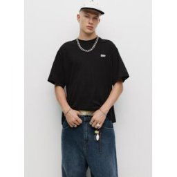 Pull&Bear T-Shirt Avec Écusson Stwd Noir L male