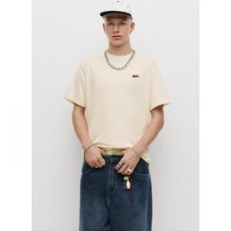 Pull&Bear T-Shirt Avec Écusson Stwd Blanc cassé L male