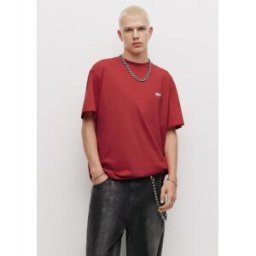 Pull&Bear T-Shirt Avec Écusson Stwd Rouge L male