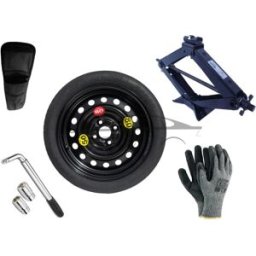 Extradeon Kit - Roue de secours SMART FORFOUR II R15 4x100x60,1 + Clé gola + Cric + House pour cric