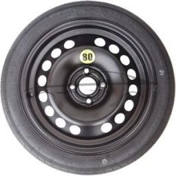 Extradeon Kit - Roue de secours RENAULT CLIO III R15 4x100x60,1 + Clé gola + Cric + House pour cric