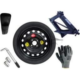 Extradeon Kit - Roue de secours MITSUBISHI SPACE STAR II FL R16 4x100x56,1 + Clé gola + Cric + House pour cric