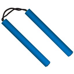 Nunchaku bleu en mousse résistante - Idéal entraînement