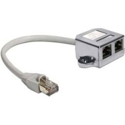 Delock 65177 RJ45 Câble réseau, câble patch 0.15 m gris 1 pc(s)