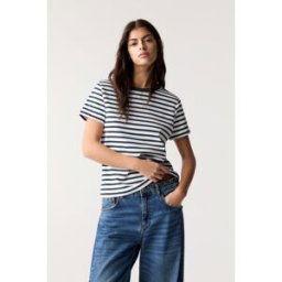 Pull&Bear T-Shirt Basic Manches Courtes Rayures L female