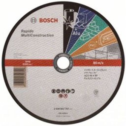 Bosch Disque a tronçonner a moyeu plat Rapido Multi Construction 230x1,9 mm 2608602767