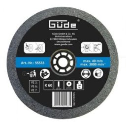 GÜDE Meule abrasive pour touret G55272 et G55237 - 200 x 25 mm - grain 60 55533
