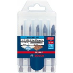 Bosch Coffret de forets EXPERT HEX-9 HardCeramic 4/5/6/8/10 mm, 5 pieces 2608900597