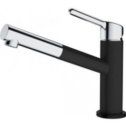 Franke FC 3055.901 ORBIT Mitigeur d'évier avec bec extractible,chrome /noir mat 115.0659.9