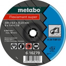Metabo Flexiamant Super 125 x 6,0 x 22,23 acier, meule d'ébarbage, modele coudé 616486000