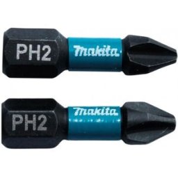 Makita B-63616 Embouts Impact Black 25 mm PHILLIPS (PH), Hexa 1/4''