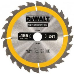 DeWALT DT1934 Lame de scie circulaire, 165x20 mm, 24 dents