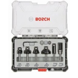 Bosch Kit de 6 fraises a araser et de bordage a queue de 8 mm 2607017469
