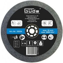 GÜDE Meule abrasive G36 pour touret G55223 - G55271 - G55235 - 150 x 20 mm 55534