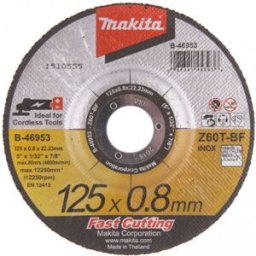Makita B-46953 Disques a tronçonner métal et inox pour meuleuses a batterie
