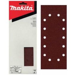 Makita P-33037 Feuilles rectangulaires abrasives 115 x 280 mm, K100, 10 Qté