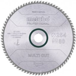 Metabo Lame de scie "Multi coupe - professionnelle" HW/CT 254x30, 80 PZ/LZ, 5° 628093000
