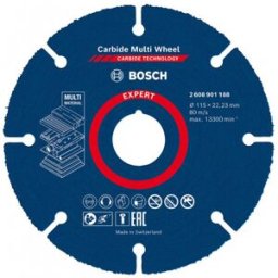 Bosch Disque a tronçonner EXPERT Carbide Multi Wheel 115 mm, 22,23 mm 2608901188