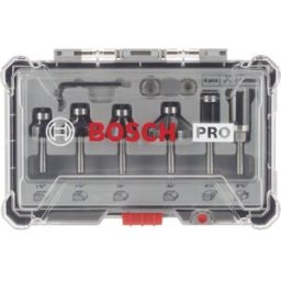 Bosch Kit de 6 fraises a araser et de bordage a queue de 1/4" 2607017470