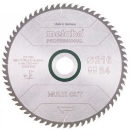 Metabo Lame de scie Multi Cut Professional HW/CT, 216x30,64 FZ/TZ 628063000