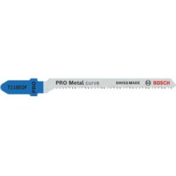 Bosch Lame de scie sauteuse PRO Metal curve T118EOF, 83 mm, 2 pieces 2608655099