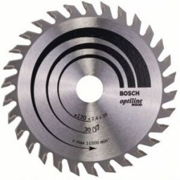 Bosch Lame de scie circulaire Optiline Wood 130 x 20/16 x 2,4 mm, 30 2608640583