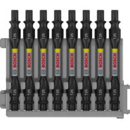 Bosch Embout double tete PRO Impact avec insert Pick and Click, T25, 65 mm, 8 pieces