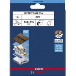 Bosch Feuille abrasive pour ponçage manuel EXPERT W480 Web 1/4, 115 x 140 mm, G320