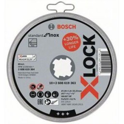 Bosch Disque a tronçonner X-LOCK Standard for Inox 10 x 125 x 1,6 mm T41 2608619364