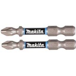 Makita E-03305 Embouts Impact Premier 50 mm POZIDRIV (PZ), Hexa 1/4''