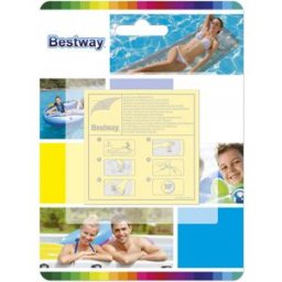 BESTWAY Set de patchs adhésifs, 6,5 x 6,5 cm, 10 pcs 62068