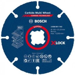 Bosch Disque a tronçonner EXPERT Carbide Multi Wheel X-LOCK 125 mm, 22,23 mm 2608901193