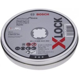 Bosch Disque a tronçonner Standard for Inox X-LOCK 125 × 1 × 22,23 mm, 10ks 2608619267