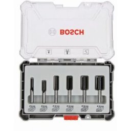 Bosch Kit de 6 fraises a rainurer droit a emmanchement de 6 mm 2607017465