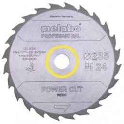 Lame de scie Metabo pour scies circulaires 235X30, Z24 WZ 20° 628493000