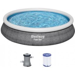BESTWAY Fast Set Piscine hors sol, 457 x 84 cm, avec pompe 57313