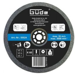GÜDE Meule abrasive pour touret 125 x 16 mm - grain 60 55524